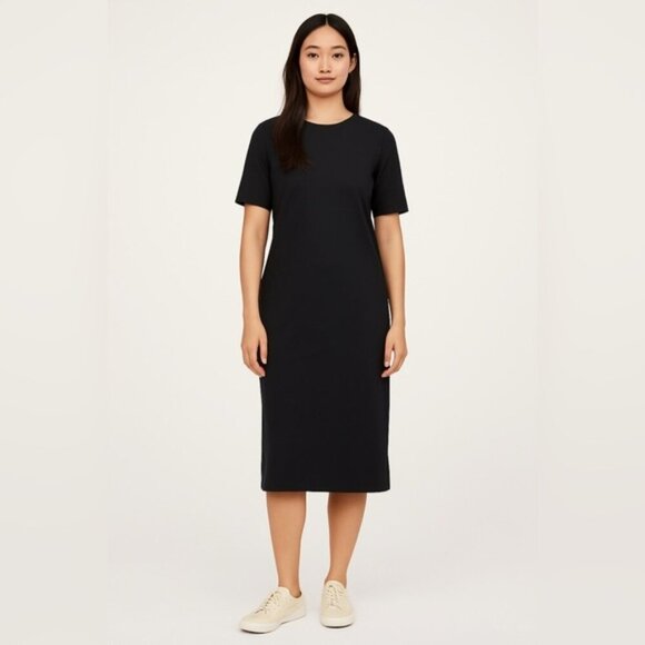 H&M Black Short Sleeve Midi Dress - Size US 10 / CA 10 - Picture 1 of 8